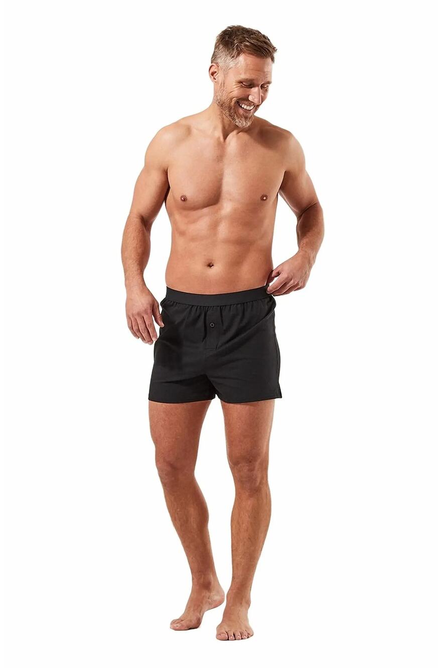 Pact Men's Small Black Organic Cotton Stretch Everyday Knit Boxer Shorts B21-5